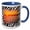 Blue/White, variant on 3drose, Orange Sunset on Zebra, 15oz Mug
