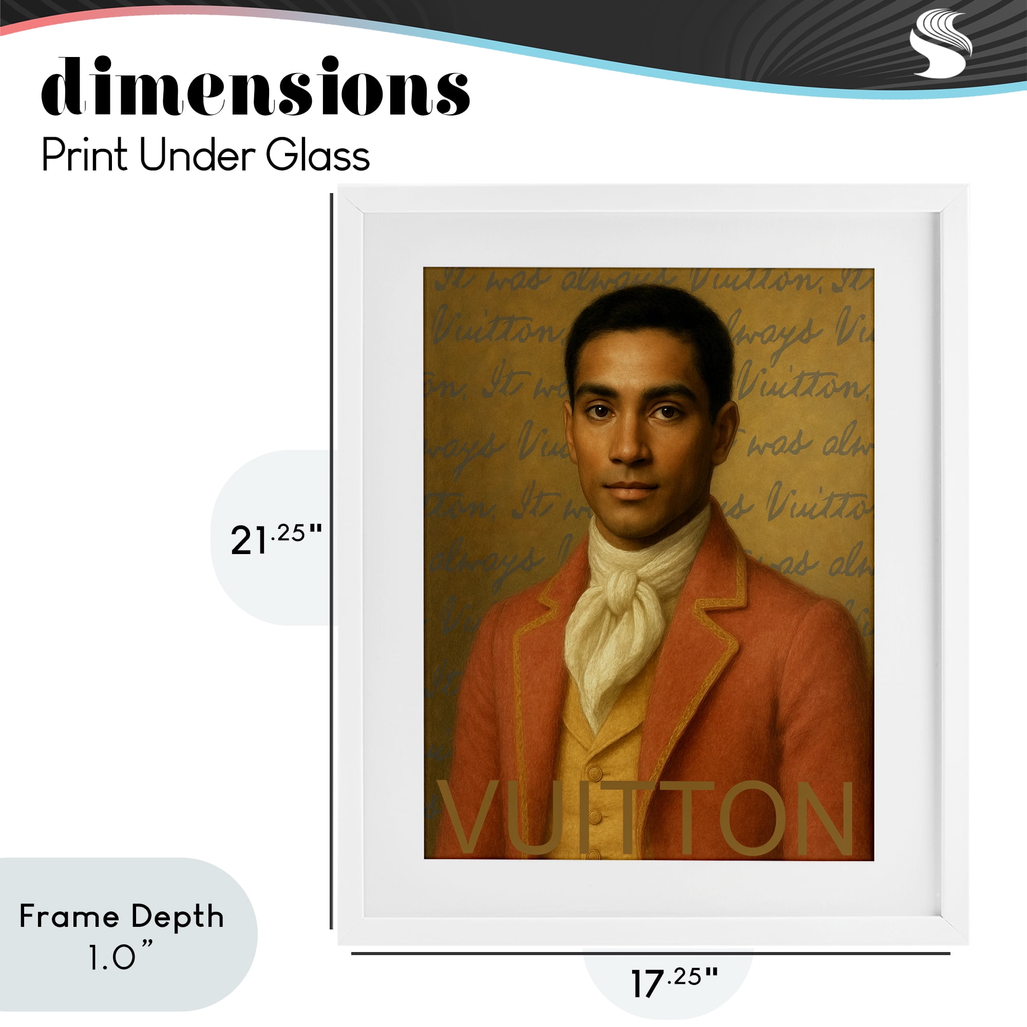 Stupell Industries Vintage Fashion Gent White Framed Print Under Glass, design by Grotto Studios