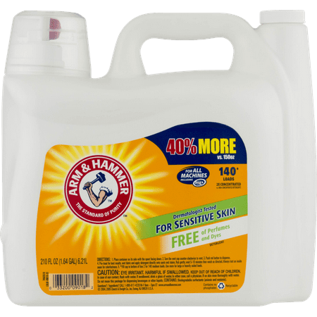 (2 pack) Arm & Hammer Detergent for All Machines For Sensitive Skin, 210