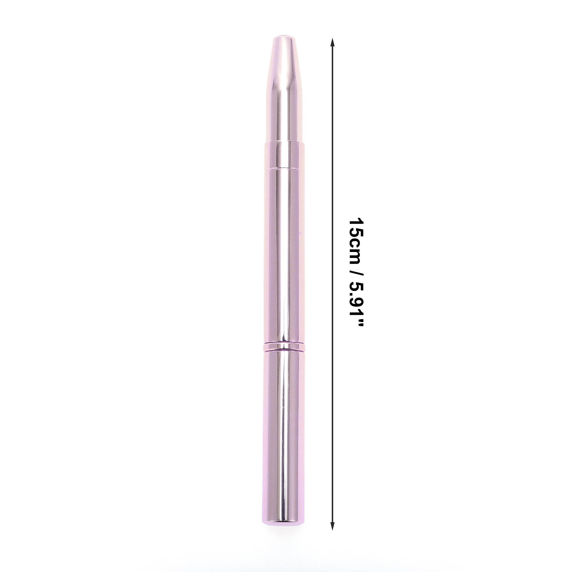 Unique Bargains 1 Pc Double Head Lip Brush for Travel Pink