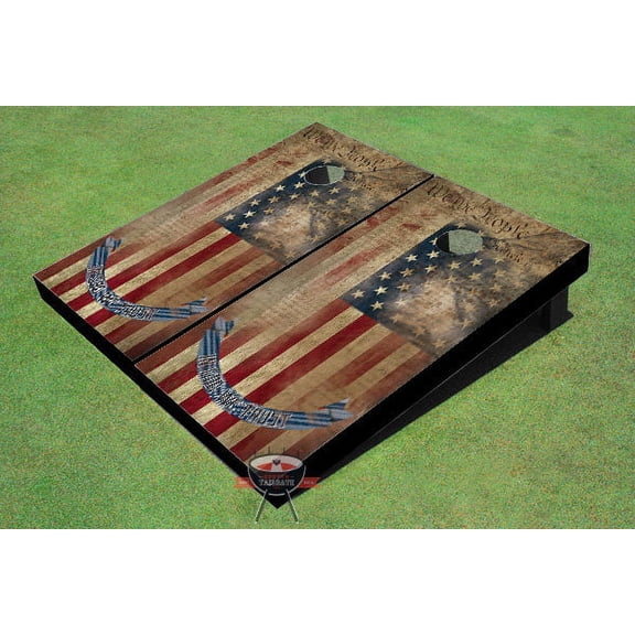 We The People Flag Theme Cornhole Boards