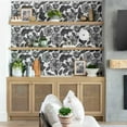 thumbnail image 3 of S4sassy Removable Nature-inspired Waterproof Wall Wrap, Wallcover, Blossom Print Contact Paper for Walls, Cabinet, and Dresser, Self Adhesive Vinyl Wallpaper Roll, DIY Home Decor- Grey-25"x120" inch, 3 of 9