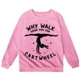 thumbnail image 4 of Tisuna Sweatshirt For Girls Boys Child Letter Print Long Sleeve Crew Neck Tops Casual Loose Autumn Winter Kids Pullover Sweatshirt Pink Size 11-12 Years, 4 of 4