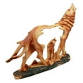 thumbnail image 5 of Ebros Howling Gray Alpha Wolf Figurine in Faux Wood Finish Home Decor Sculpture, 5 of 9