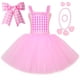 thumbnail image 4 of Vestido de tul de princesa Barbi de la película para niñas, traje de cuadros rosas para niña, disfraz de Barbi para fiesta de cumpleaños de Halloween, vestidos de tul, 4 of 5