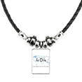 thumbnail image 1 of programador error 404 pagina no en la tierra collar a mano colgante de cuerda de cuero Unbranded M, 1 of 3