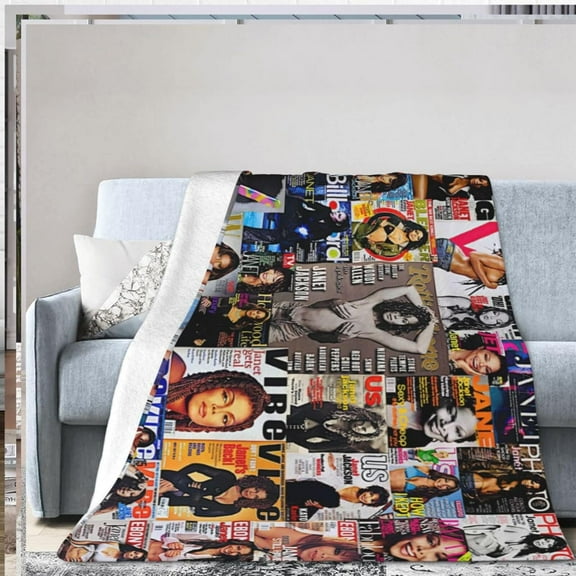 Janet Music Jackson Blanket Flannel Super Soft Throw Blanket Lightweight Blankets for Bed Sofa All Season Gift 50"x40"