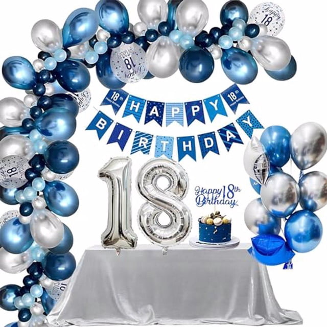 Inteprter Artículos de fiesta para feliz cumpleaños Celebración inolvidable Conjunto de decoraciones de 18 cumpleaños Kits de decoración para fiestas