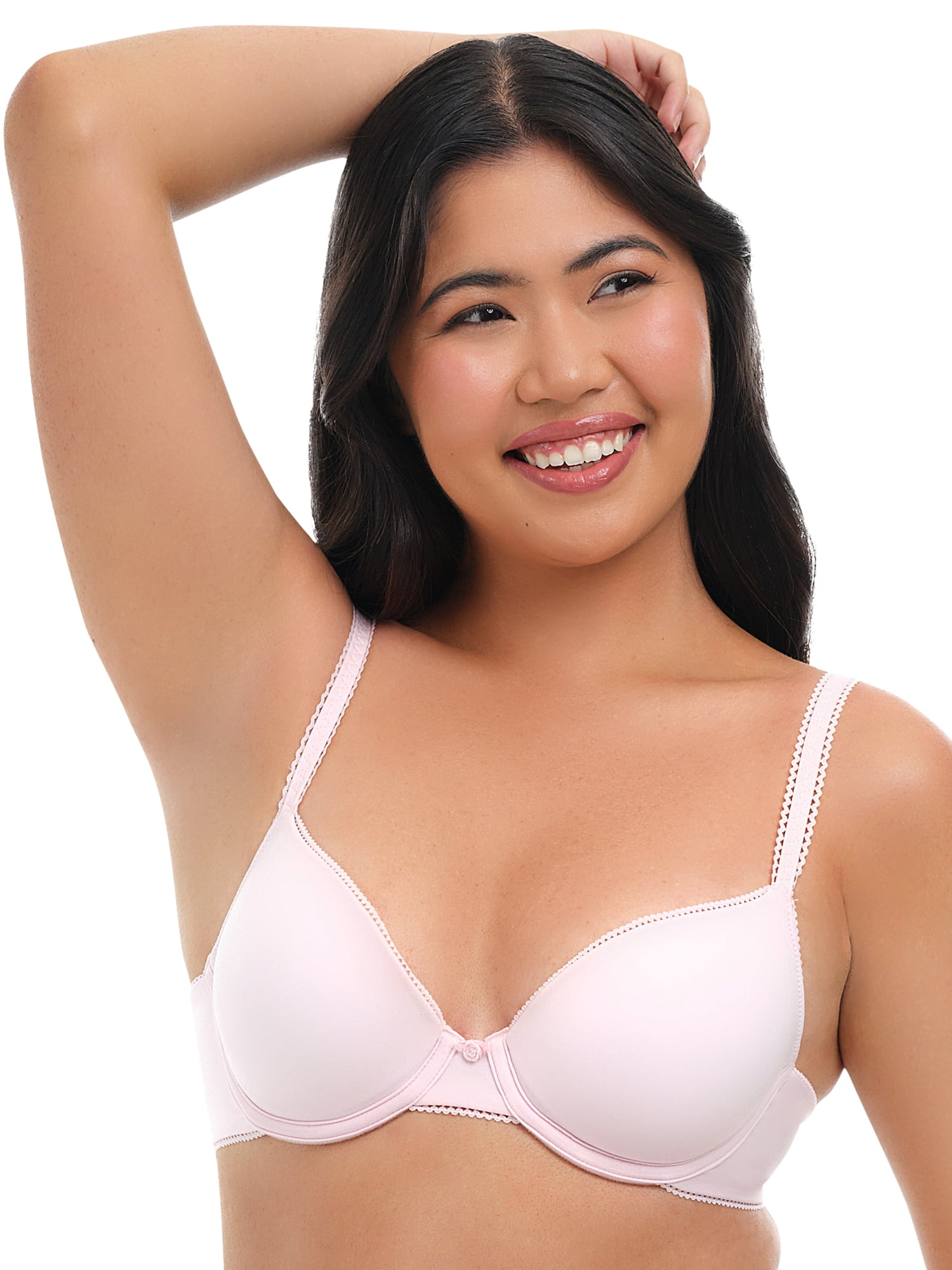 No Boundaries Micro Lightly Lined Demi T-Shirt Bra, Women's 32B-40DD