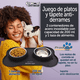 thumbnail image 4 of Plato Hueso chico KE WOOW Doble Plato de Acero Inoxidable 200 ml cada uno con Tapete de Silicon, 4 of 9
