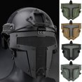 thumbnail image 1 of Protective Cover Adjustable Impact Resistant Breathable Ergonomics Good Stability Protect The Face Steel Warrior Iron Samurai Visor Outdoor Sports, 1 of 7