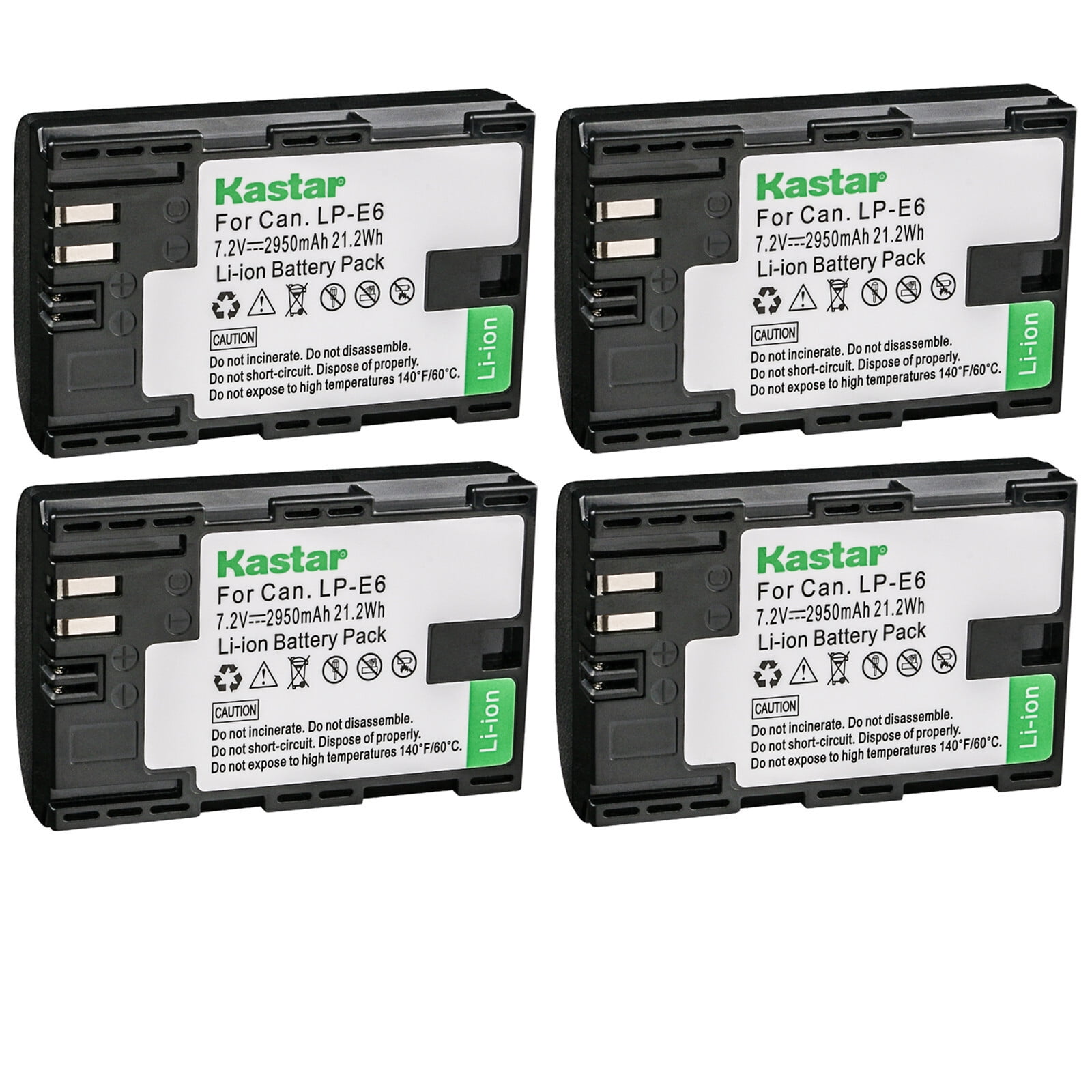 Kastar 4-Pack LP-E6 Battery Replacement for Z CAM E2C Professional 4K Cinema Camera Marshall On-Camera HDMI Monitor IKAN On-Camera HDMI Monitor