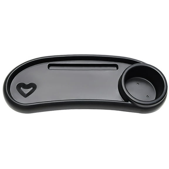 LABSERRON 1Set Black Plastic Stroller Tray with Cup Holder for Meal Placement 11.8x5.5in