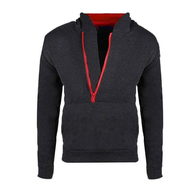Sudadera Con Capucha Y Cremallera Lateral Con Bloque De Color Para Hombre Jersey Con Estampado De Letras(3)(M) Tmvgtek Caballero