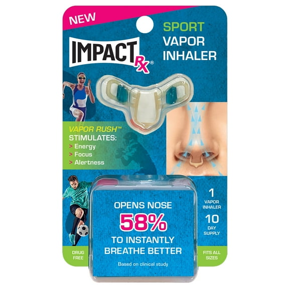 ImpactRx Intra-Nasal Sport Vapor Inhaler for Sinus Congestion, 1 Count