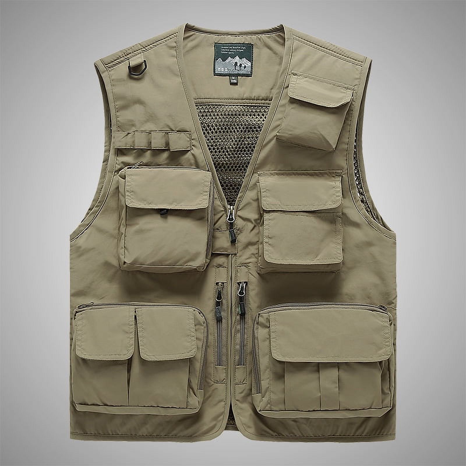 ウェア UTILITY POCKET VEST Multi Pocket Outdoor Vest for Men Casual Utility Travels