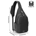thumbnail image 3 of Mochila bandolera G4Free con bloqueo RFID negra, 3 of 9