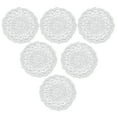 thumbnail image 6 of KALLORY Miniature Table Lace Mat White 6Pcs 1.97X1.97X0.04In, 6 of 6