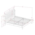 thumbnail image 2 of East West Furniture GBF-25-Q Wooden Bed Includes Black Textured Upholstered Headboard, Footboard and Wood Rails, Slats - Wooden 9 Legs - Black Finish, 2 of 7