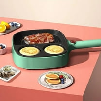 3 In 1 Omelette Pan, 110V Frying Pan, Burgers Kitchen Dining Pan, Small Kitchen Appliances, Breakfast Frying Pan, Power Adjustment, Non Stick Pot, Easy to Clean, Multifunctional Cooker