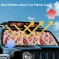thumbnail image 5 of Uorisanigo Red Strawberry Car Windshield Sun Shade Compatible with for 2018-2025 Jeep Wrangler JL/2020-2025 Jeep Gladiator, Foldable Window Sunshade Block UV Rays and Sun Heat, 5 of 7