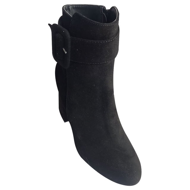 BOTIN VESTIR TACON MILAGROS MUJER NEGRO GAMUZA 16204 Leon 16204p