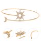 thumbnail image 2 of Pulsera geométrica de circonita con adorno de mano ajustable, joyería de diamantes, accesorio con forma de sol y luna para decoración dorada, 2 of 7