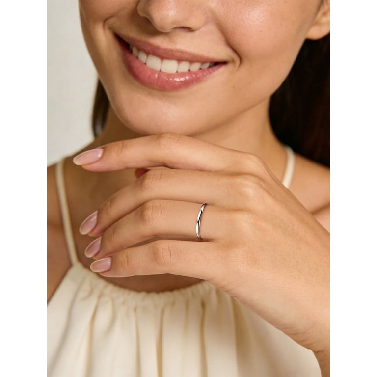 Silvora 925 Sterling Silver Eternity Ring, 2mm Band photo 2