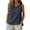 08-Navy, variant on Women Cotton Linen Crew Neck Sleeveless Tank Top Solid Pocket Loose Casual Blouse 03-Blue M