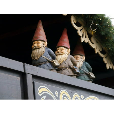 Canvas Print Germany Christmas Market Gnomes Stretched Canvas 10 x