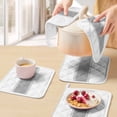 thumbnail image 5 of Gray Solid Color Texture Pot Holders for Kitchen Heatproof Potholder, 5 Pack Simple Grey Stripes Hot Pads Multipurpose Oven Pads Cloth Potholders Trivet for Cooking Baking, 5 of 8