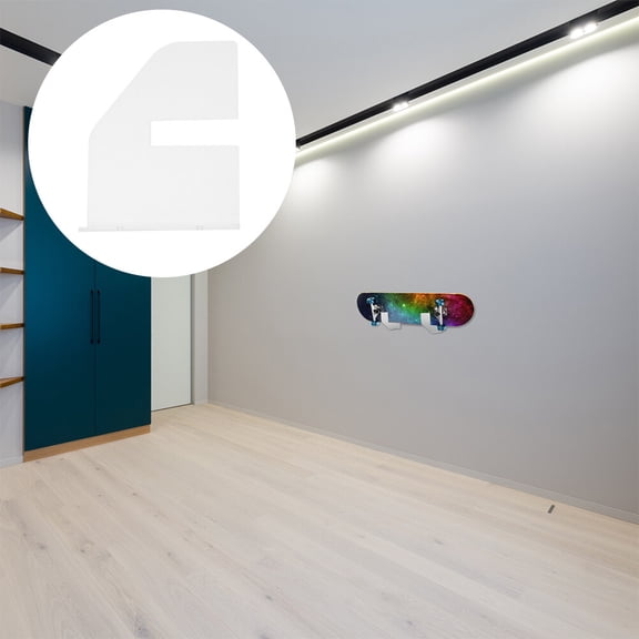 QIFULL 1Set Wear-Resistant Acrylic Skateboard Shelf Wall Mounted Rack for Skateboard and Snowboard Storage