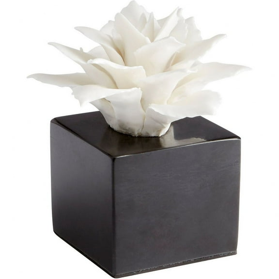 Cyan Design 10285 Ceramic And Marble Large Calendine Sculpture - White