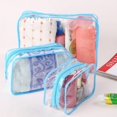 thumbnail image 1 of Bolsa de cosméticos de PVC grueso para exteriores, bolsa de artículos de tocador transparente, bolsa de almacenamiento de viaje, bolsa de artículos de tocador portátil, impermeable y a, 1 of 5