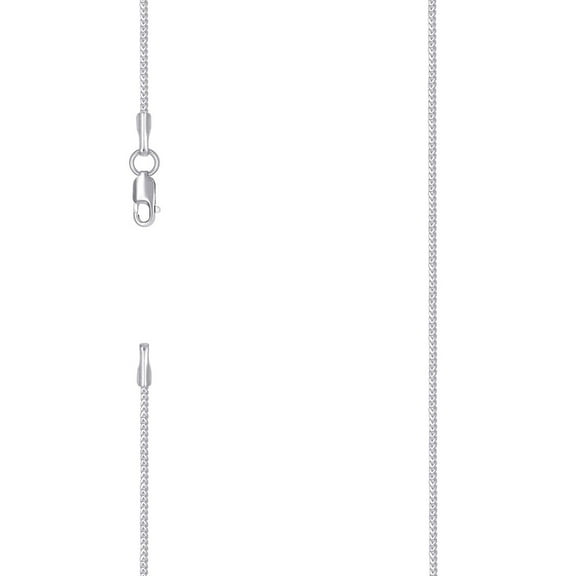 925 Silver Solid Franco Chain Silver 0.5mm Necklace 16 Inch Chain Necklace for Women and Men