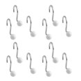 thumbnail image 4 of Popular Bath Ball Metal Shower Hooks, White, 4 of 10