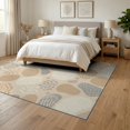 thumbnail image 3 of ODIKA 6'x9' Washable Area Rug Easy Care, Non-Shedding, Abstract Boho Way Shape Scattered Motif Muted Earthy Lightweight for Queen Size Bedroom Under Bed Master Suite, 3 of 7