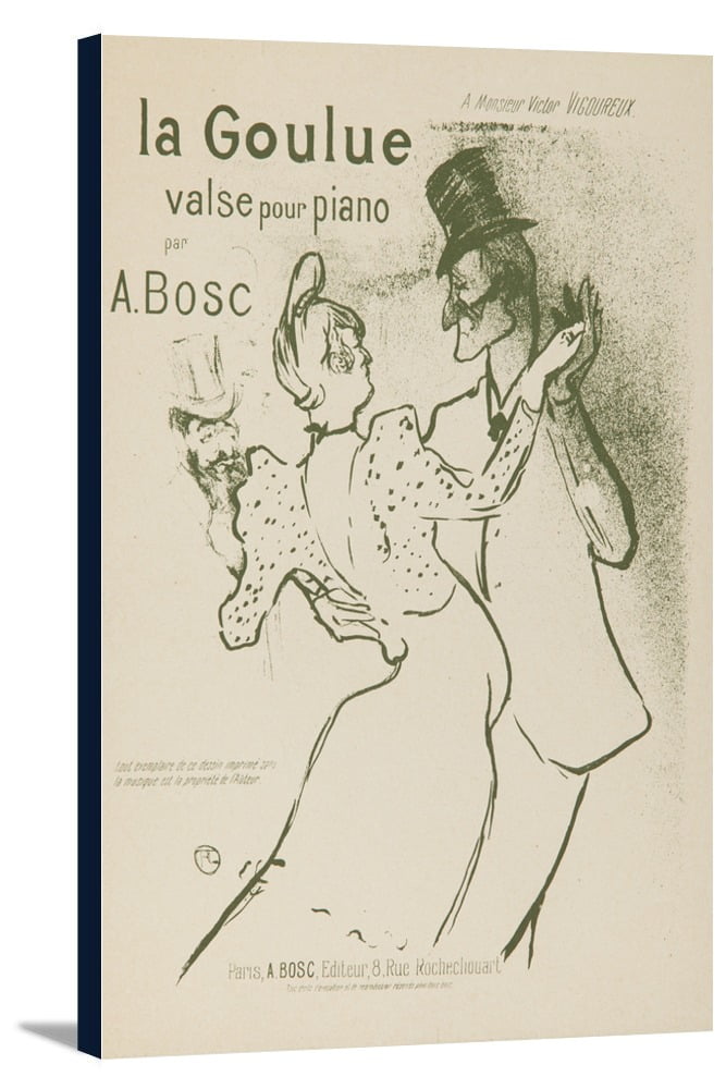 La Goulue (song sheet cover) Vintage Poster (artist: Toulouse Lautrec ...