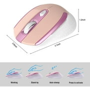 Wireless Mouse, 2.4G Wireless Ergonomic Optical Mouse, Cimetech Slim Silent Mouse with USB Receiver and 3 Adjustable DPI Cordless Computer Mouse for Laptop, Desktop, MacBook ,PC and Home Office-Pink