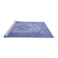 thumbnail image 2 of Ahgly Company Machine Washable Indoor Square Persian Blue Traditional Area Rugs, 4' Square, 2 of 4