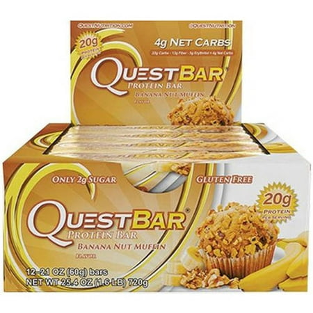 Quest Bar Banana Nut Muffin Protein Bar, 2,12 oz (paquet de 12)