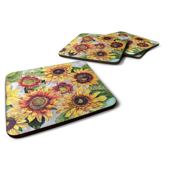 Sunflowers Foam Coaster Set of 4