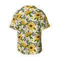 thumbnail image 2 of Fotbe Sunflowers And Butterflies print Short Sleeve Button Down Shirts for Men Casual Summer Beach Wrinkle Free Shirt-4X-Large, 2 of 7