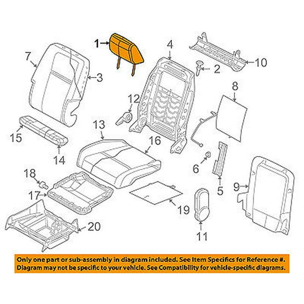Dodge CHRYSLER OEM Journey Passenger SeatHeadrest Head Rest Right