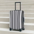 thumbnail image 6 of Xecao Black White Gray Mexican Blanket Serape Stripes Elastic Luggage Cover, with double-sided print , is perfect for travel, business, and daily use-Small, 6 of 7