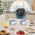 thumbnail image 3 of Correas de Silicona para Tapas de Ollas, Correas de Fijación Reutilizables y Ajustables para Asegurar las Tapas de Ollas durante el Transporte de Alimentos para Evitar Derrames, 3 Piezas, 3 of 6