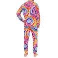 thumbnail image 4 of Fgnfyis Christmas Pajamas for Family Tie Dye Snowman Print Long Sleeve Soft Cozy 2 Piece Pajamas Set Tops Pants Sleepwear, 4 of 8