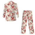 thumbnail image 2 of Whosucclay Cherry Blossom Cardinal Dual Front Pockets Formal Suits, 2 Piece Boys Suit Button & Zipper Closure Polyester Boys Suit Outfit for Wedding Ceremony, 2 of 10