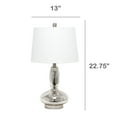 thumbnail image 4 of Lalia Home Glass Dollop Table Lamp with White Fabric Shade, Mercury, 4 of 6