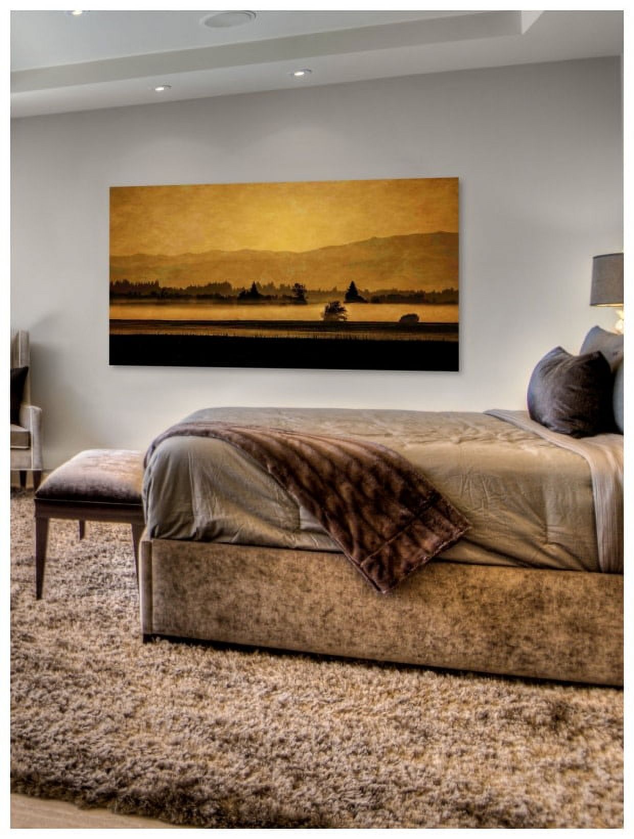Marmont Hill 'Soft Blanket Of Fog' by Don Schwartz Painting Print on Wrapped Canvas